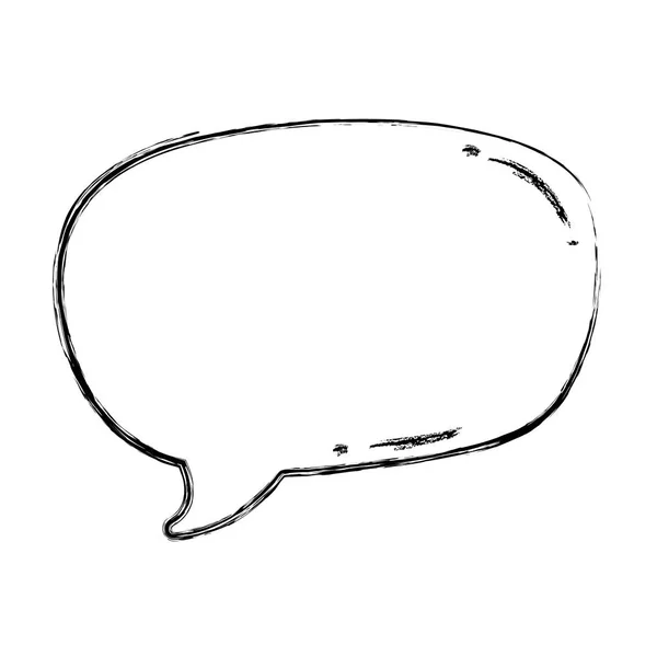 Grunge Chat Blase Textnachricht Symbol Vektor Illustration — Stockvektor