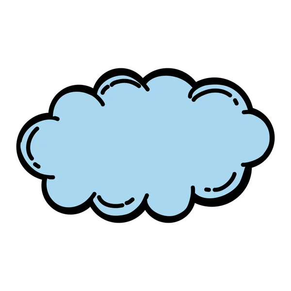 Farbe Flauschig Wolke Natur Himmel Wetter Vektor Illustration — Stockvektor