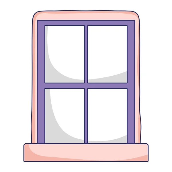 Cam Pencere Modern Tasarım Vektör Çizim — Stok Vektör