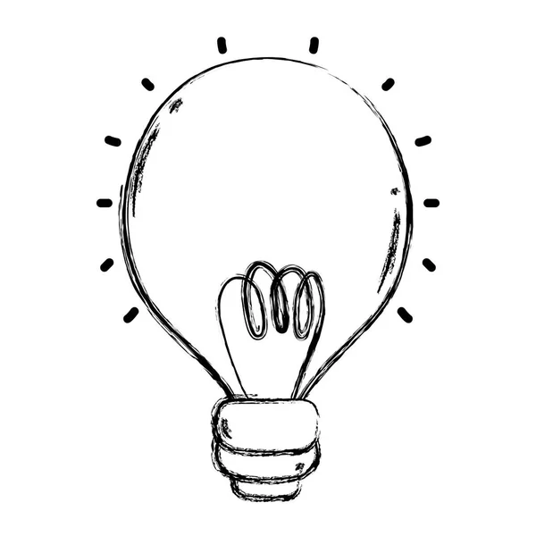 Grunge Macht Lamp Object Met Elektrische Energie Vectorillustratie — Stockvector