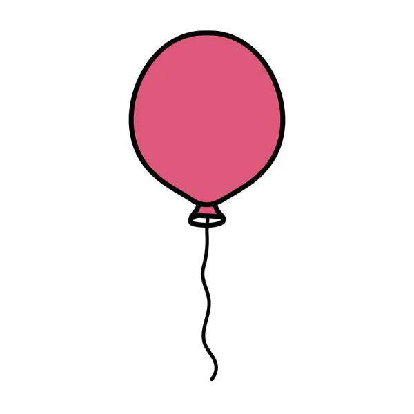 Kleur Mooi Ballon Leuk Ontwerp Vectorillustratie Bezwaar — Stockvector