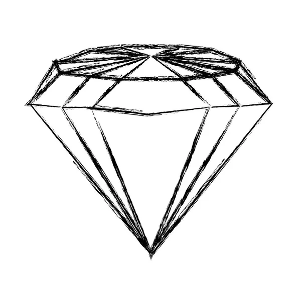 Grunge Luxus Gyémánt Tartozék Gem Stílus Vektoros Illusztráció — Stock Vector