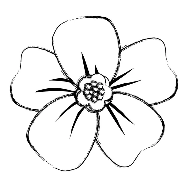 グランジ美しさ熱帯花花びらスタイルのベクトル図 — ストックベクタ