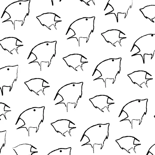 Grunge Ange Tropical Poisson Fond Animal Vecteur Illustration — Image vectorielle