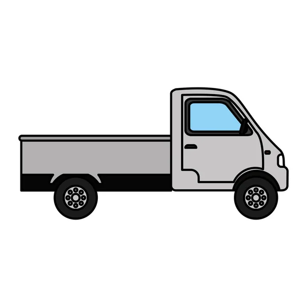 Χρώμα Φορτηγό Όχημα Μεταφοράς Παράδοση Υπηρεσία Εικονογράφηση Φορέα — Διανυσματικό Αρχείο