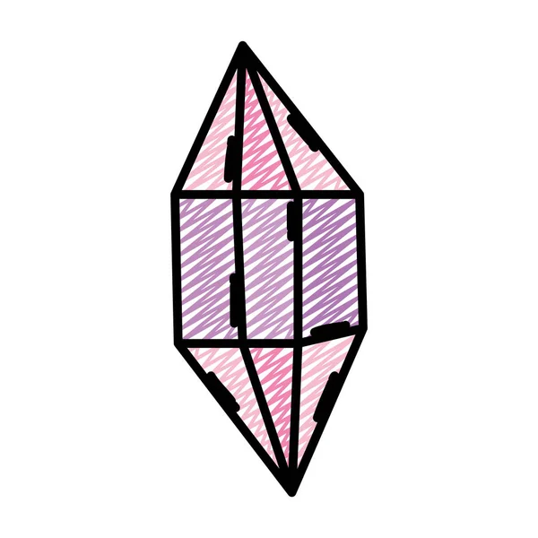 Doodle Luxus Diamant Brillantstein Zubehör Vektor Illustration — Stockvektor