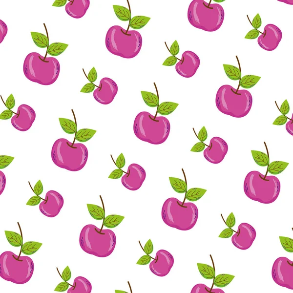 おいしい新鮮なリンゴ果実背景ベクトル イラスト — ストックベクタ