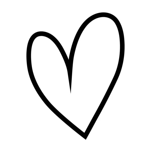 Line Passion Hjärtat Symbol Form Design Vektorillustration — Stock vektor