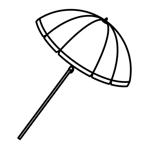 Hattı Açık Şemsiye Aksesuar Güneş Koruma Vektör Çizim Için — Stok Vektör