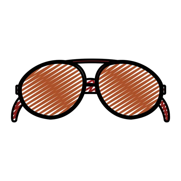 Doodle Mode Sonnenbrille Optisches Objekt Design Vektor Illustration — Stockvektor