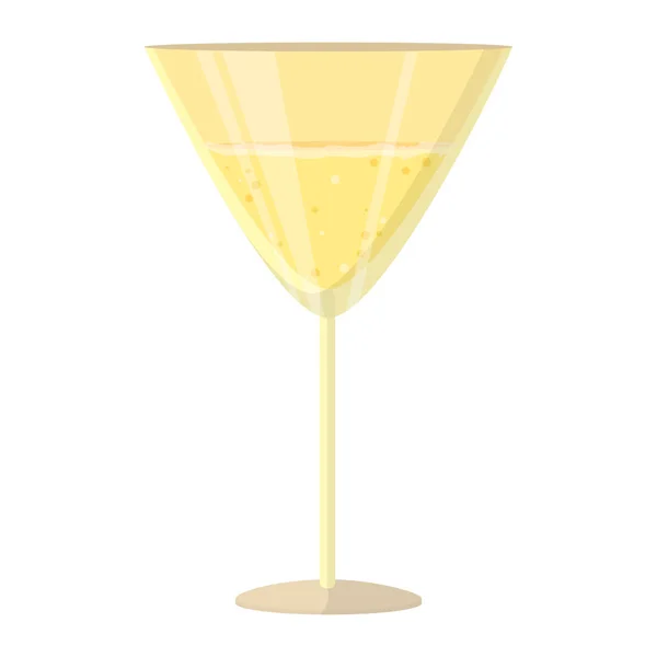 Champagne Liqueur Verre Alcool Boisson Vecteur Illustration — Image vectorielle