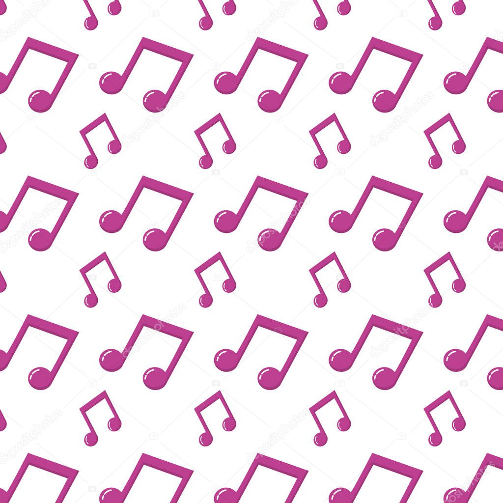 2 eighth musical note rhythm background vector illustration