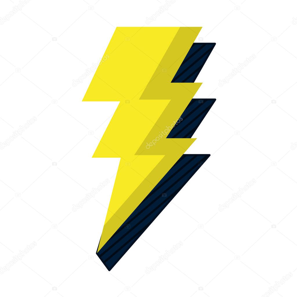 electric thunder darger bolt symbol vector illustration