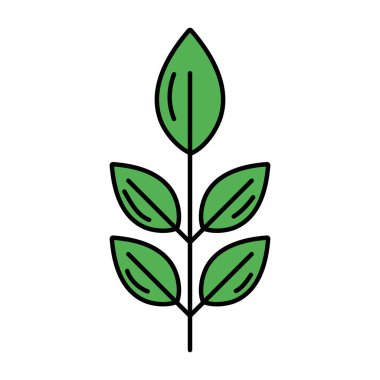 stil vektör çizim rengi egzotik güzel bitki yaprakları