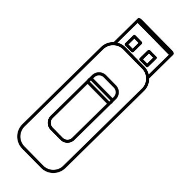 satır veri usb bellek teknoloji nesne vektör çizim