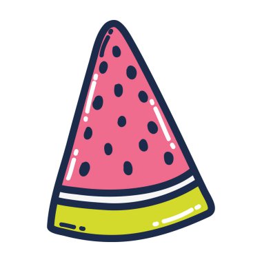 lezzetli karpuz organik meyve vitamini vektör çizim