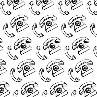 Grunge retro yüzük telefon nesne arka plan vektör çizim