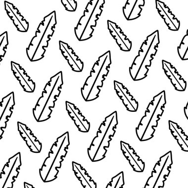 satır botanik tropikal yaprak tarzı arka plan vektör çizim