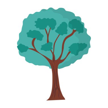 Güzellik ağaç SAP dalları yaprakları vektör çizim ile