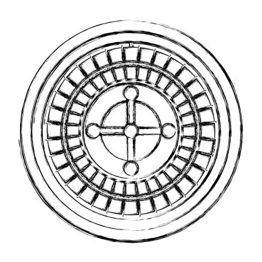 Grunge casino rulet bağımlılık komik oyun vektör çizim