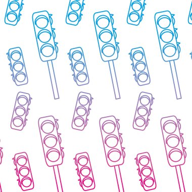 bozulmuş satır Emanet trafik ışığı taşıma arka plan vektör çizim