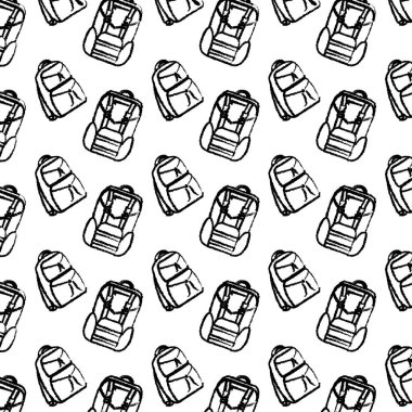 Grunge sırt çantası eğitim okul aracı arka plan vektör çizim