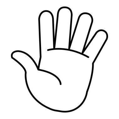 satır güzel palm el jest stil vektör çizim