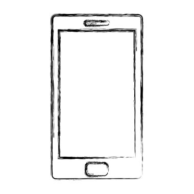 Grunge dijital smartphone teknoloji iletişim stil vektör çizim