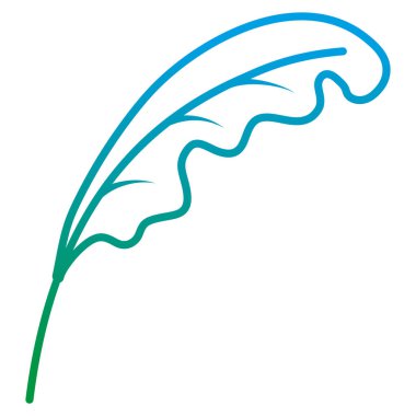 bozulmuş satır egzotik yaprak tarzı botanik bitki vektör çizim