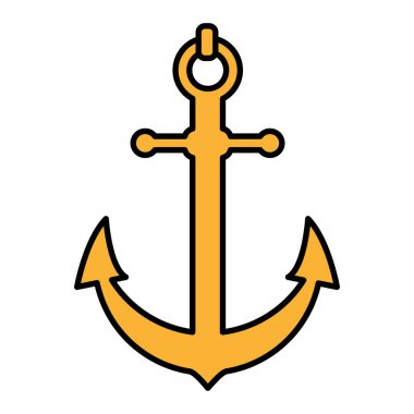 renk deniz çapa nesne gemi simge vektör çizim