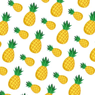 lezzetli ananas taze meyve arka plan vektör çizim