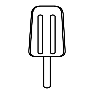 satır lezzetli ve tatlı buz lolly tatlı vektör çizim