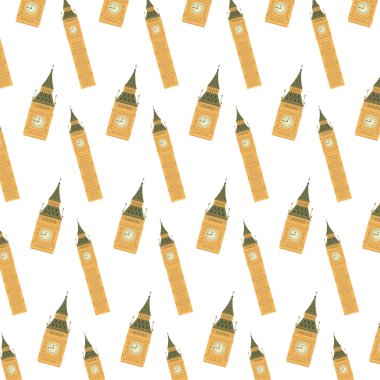 büyük ben kule mimari arka plan vektör çizim