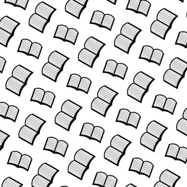 Açık defter okul kap arka plan vektör çizim doodle