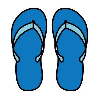 renk beach flip flop Ayakkabı stil vektör çizim