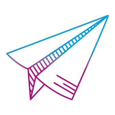 bozulmuş satır origami kağıt uçak nesne tasarım vektör çizim