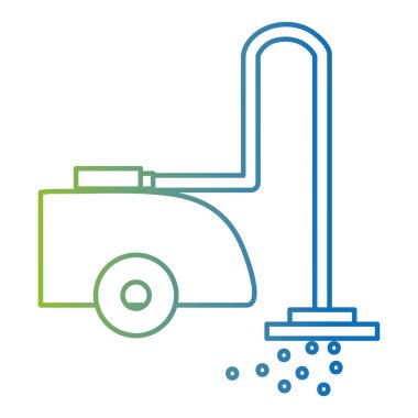 satır vakum cleanner makine ve ekipmanları vektör çizim