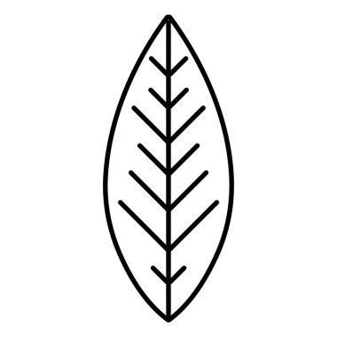 satır şirin egzotik yaprak tropikal tarzı vektör çizim