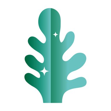 Botanik sevimli yaprak doğal stil vektör çizim