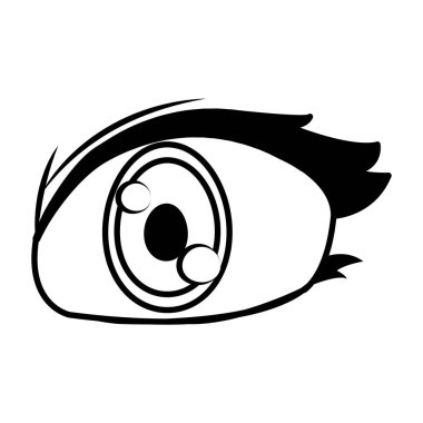 satır sevimli kadın gözle Kirpik tasarlamak vektör