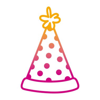 satır parti şapkası puan dekorasyon stil vektör çizim ile bozulmuş