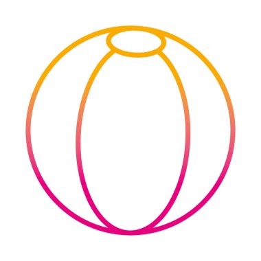 bozulmuş hattı plastik top beach şişme oyuncak vektör çizim