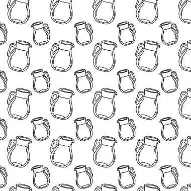 Kristal kavanoz arka plan vektör çizim satırı lezzetli suyu