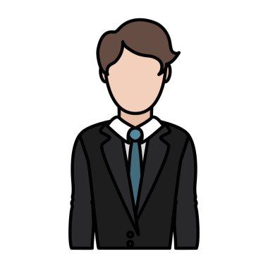 renk zarif adam güzel elbiseler ve saç modeli vektör çizim