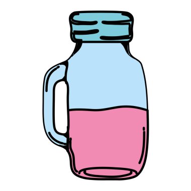 renk lezzetli taze meyve suyu mason vektör çizim