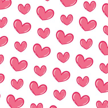 güzel kalp aşk sembolü arka plan vektör çizim