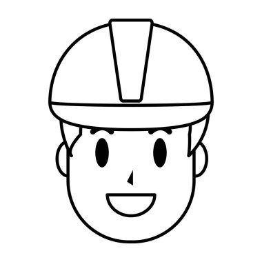 satır mutlu işadamı kafa kask koruma vektör çizim ile