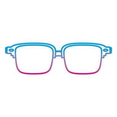 bozulmuş çizgi çerçeve gözlük optik nesne stili vektör çizim