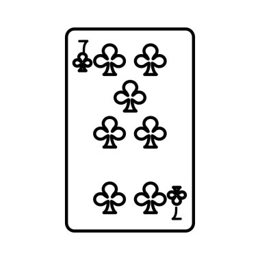 satır yedi yonca casino kart oyun vektör çizim