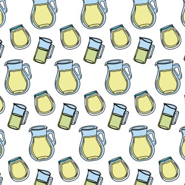 suyu içecek kristal kavanozlara arka plan vektör çizim renk